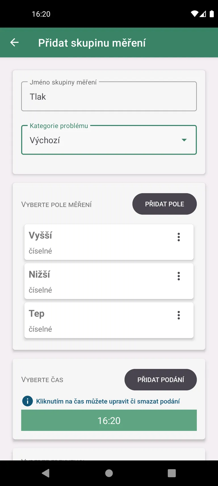 Nová skupina měření